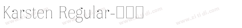 Karsten Regular字体转换